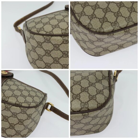 GUCCI GG Supreme Web Sherry Line Shoulder Bag PVC Beige 39 02 032 Auth ki5847 - Picture 16 of 16
